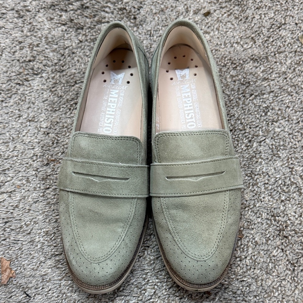 Mephisto Women’s Olive Slip-On Loafers